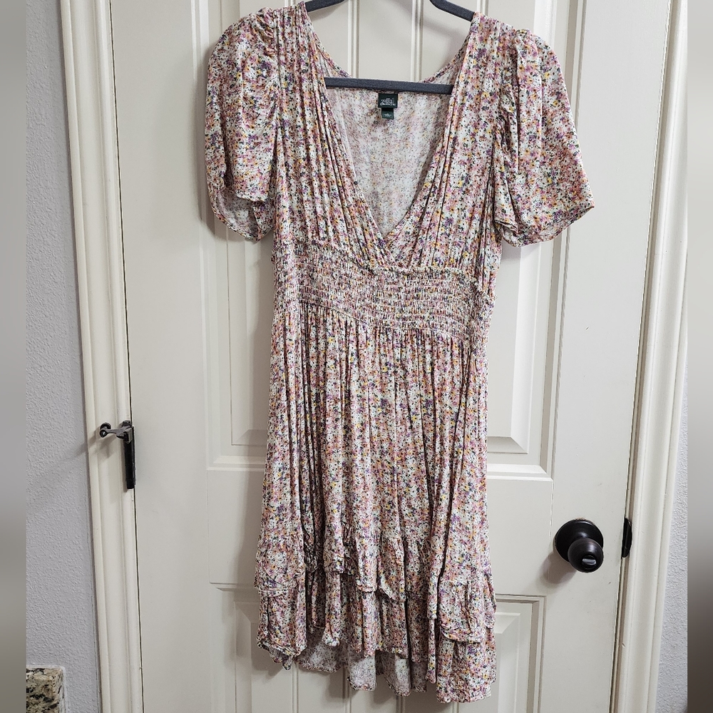 Blue floral dress